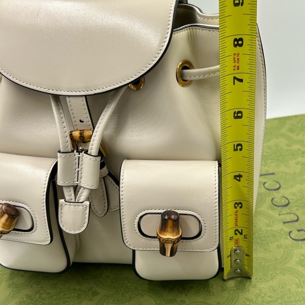 Gucci Leather bamboo backpack made in Italy NWT - Picture 9 of 12